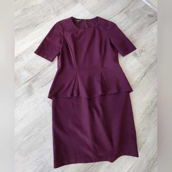 lafayette 148 peplum dress Lafayette 148 New York | Dresses | Lafayette 48 Purple Roselle Ponte Peplum  Dress Size 8